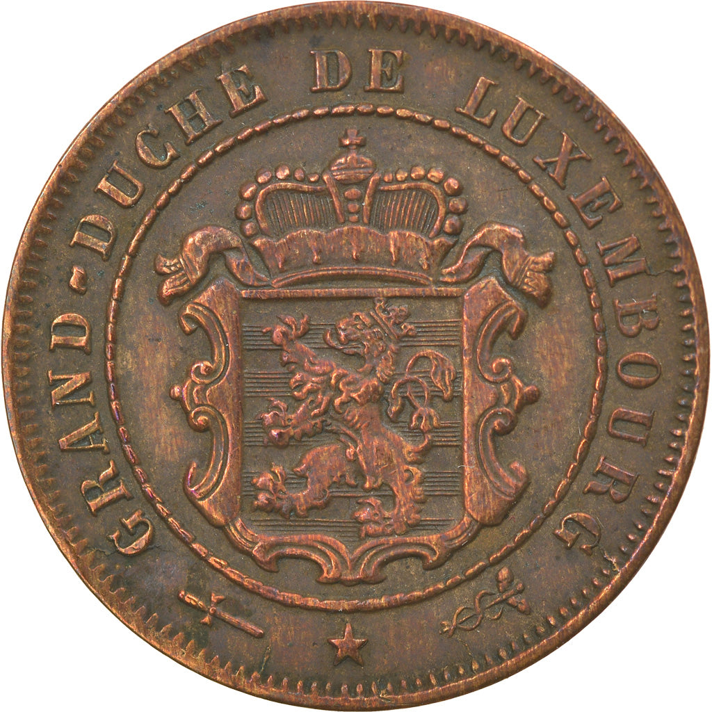 Coin, Luxembourg, William III, 2-1/2 Centimes, 1901, Utrecht, VF(30-35), Bronze