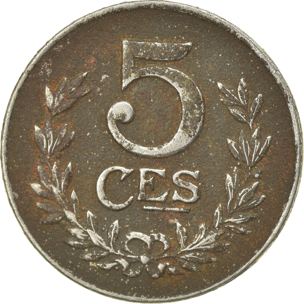 Coin, Luxembourg, Charlotte, 5 Centimes, 1921, VF(20-25), Iron, KM:30