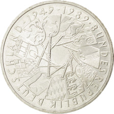 GERMANY - FEDERAL REPUBLIC, 10 Deutsche Mark, 1989, Karlsruhe, KM #173,...