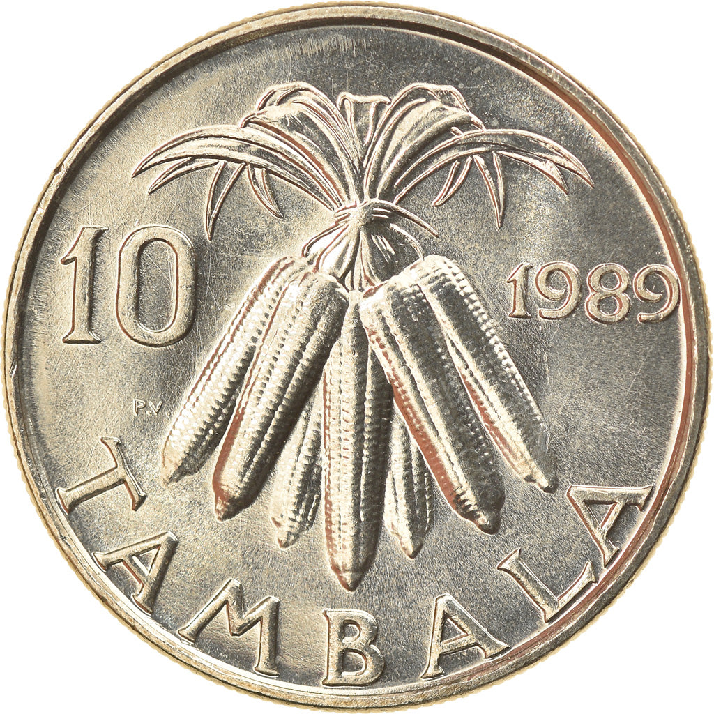 Coin, Malawi, 10 Tambala, 1989, AU(55-58), Nickel Clad Steel, KM:10.2a