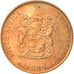 Moneta, Sudafrica, 2 Cents, 1989, BB+, Bronzo, KM:83