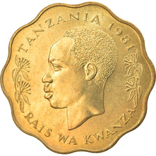 Coin, Tanzania, 10 Senti, 1981, AU(55-58), Nickel-brass, KM:11