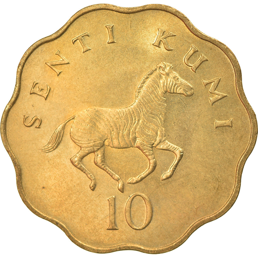 Coin, Tanzania, 10 Senti, 1981, AU(55-58), Nickel-brass, KM:11