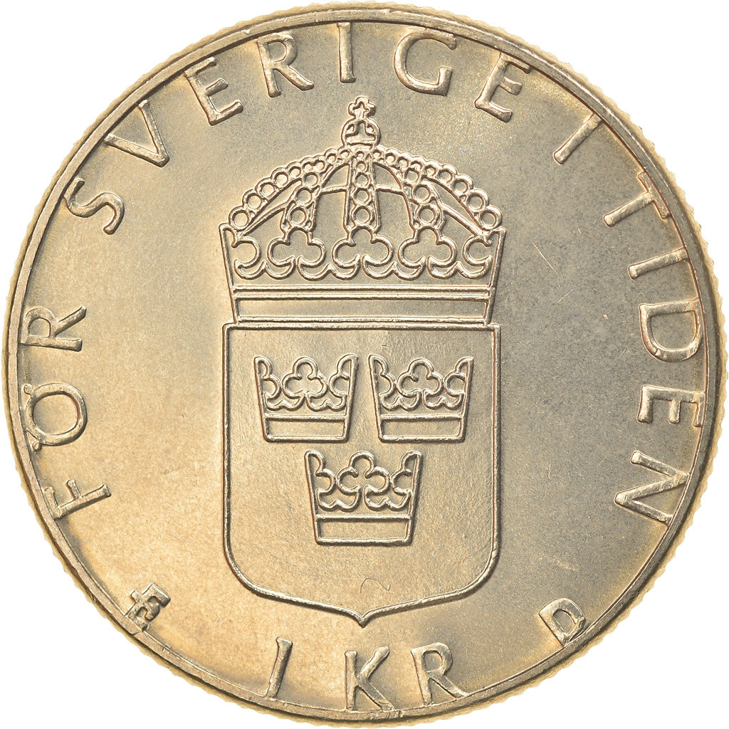 Moneta, Szwecja, Carl XVI Gustaf, Krona, 1988, AU(55-58), Miedź-Nikiel, KM:852a