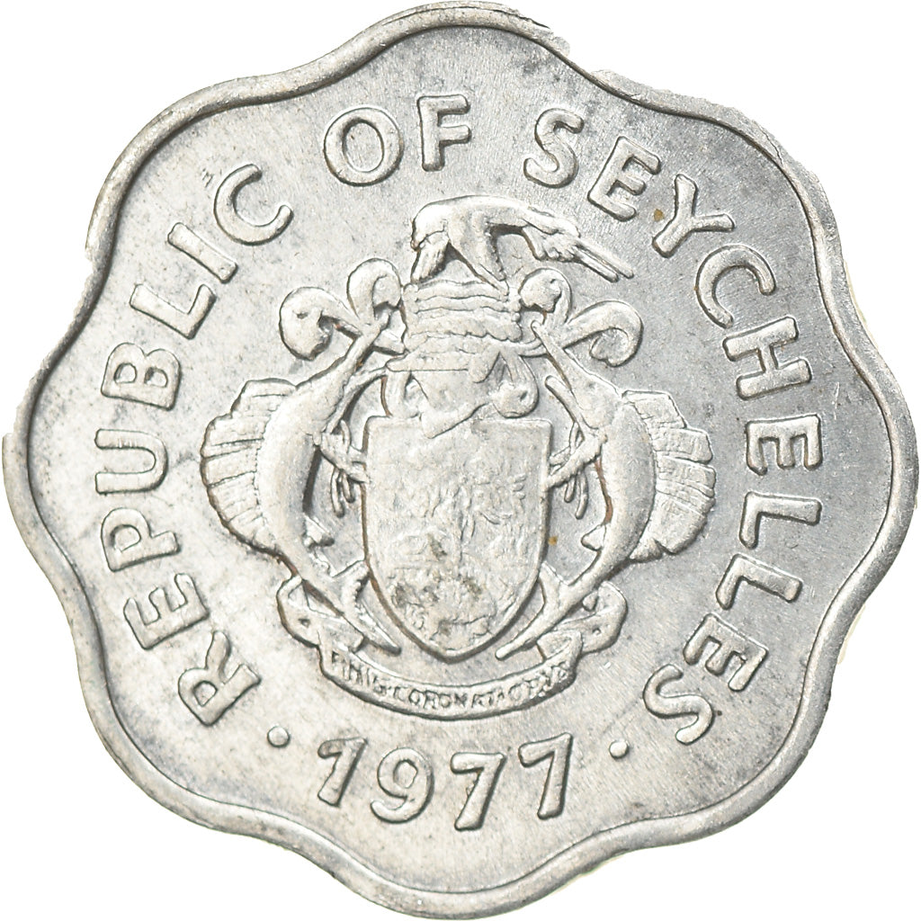 Coin, Seychelles, 5 Cents, 1977, British Royal Mint, EF(40-45), Aluminum, KM:31