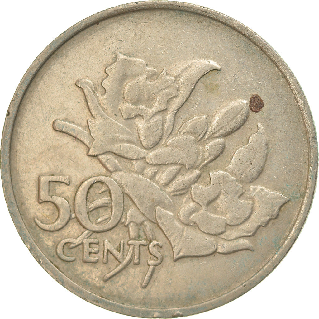 Moneta, Seychelles, 50 Cents, 1977, British Royal Mint, MB+, Rame-nichel, KM:34