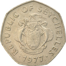 Coin, Seychelles, 5 Rupees, 1977, British Royal Mint, EF(40-45), Copper-nickel