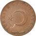 Moeda, Turquia, 5 Kurus, 1972, EF(40-45), Bronze, KM:890.2