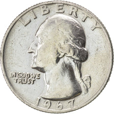 États Unis, Washington Quarter Dollar 1967, KM 164a