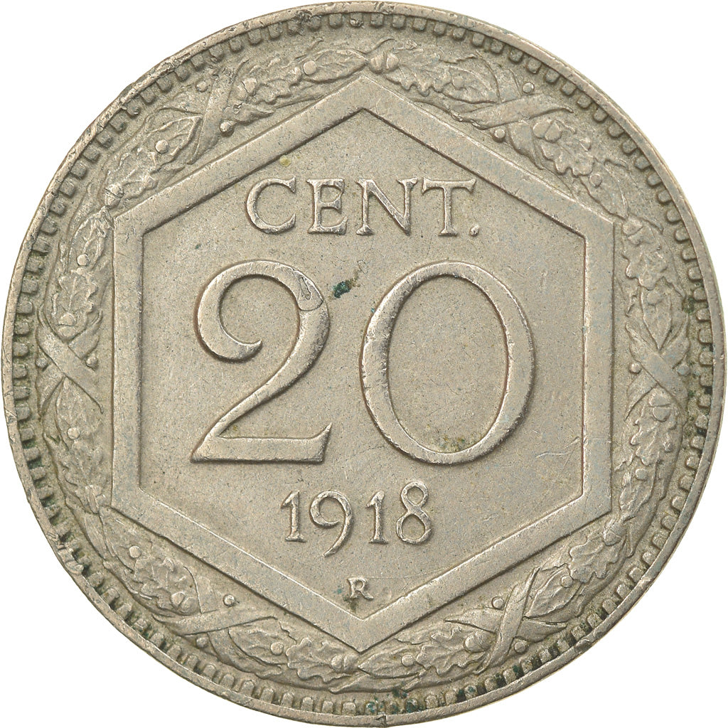 Moneta, Włochy, Vittorio Emanuele III, 20 Centesimi, 1918, Rome, EF(40-45)