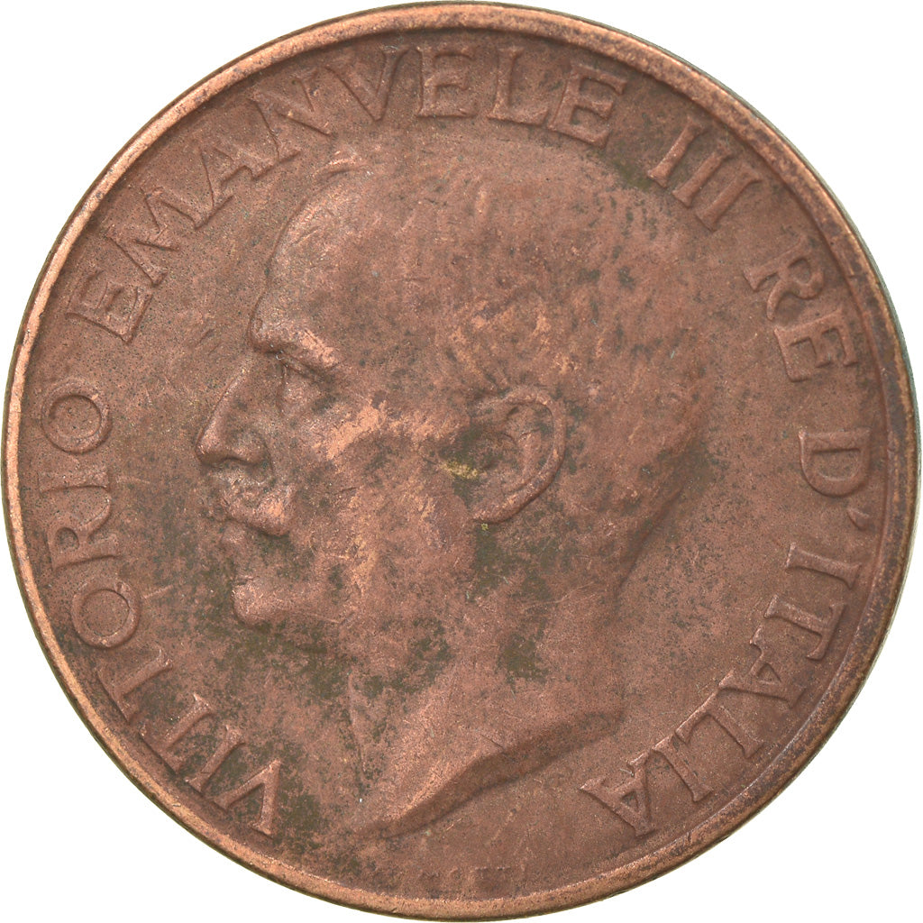 Moneta, Italia, Vittorio Emanuele III, 10 Centesimi, 1933, Rome, MB+, Bronzo