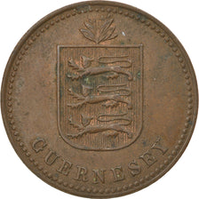 Coin, Guernsey, 4 Doubles, 1914, Heaton, VF(30-35), Bronze, KM:13