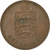 Coin, Guernsey, 4 Doubles, 1914, Heaton, VF(30-35), Bronze, KM:13