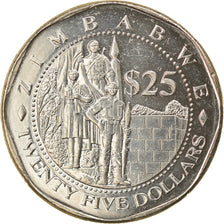 Moneta, Zimbabwe, 25 Dollars, 2003, Harare, BB, Acciaio placcato nichel, KM:15