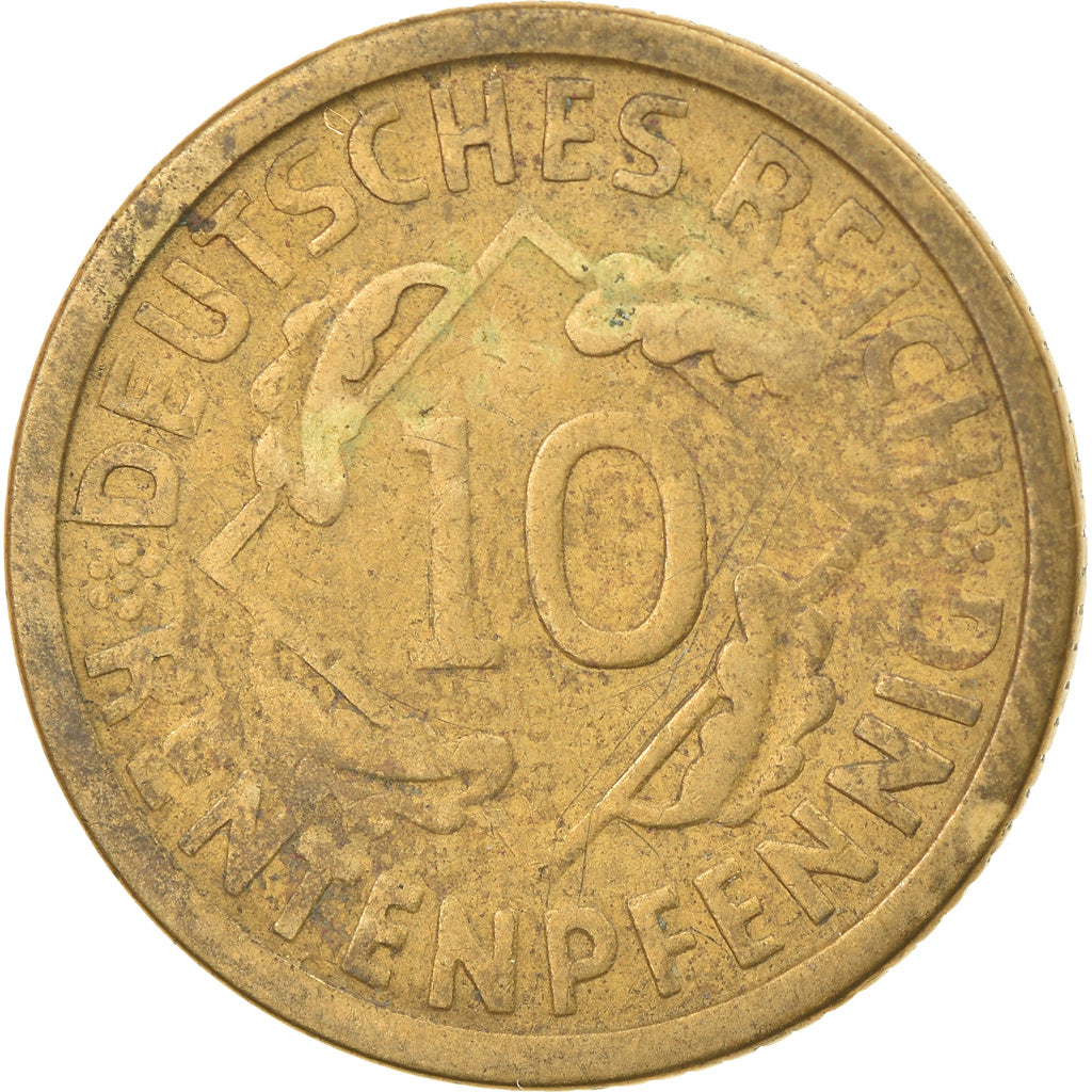 Moneta, NIEMCY, REP. WEIMARSKA, 10 Rentenpfennig, 1924, Muldenhütten