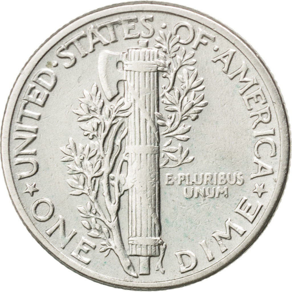 United States, Mercury Dime, Dime, 1944, Philadelphia, KM #140, AU(50-53),...