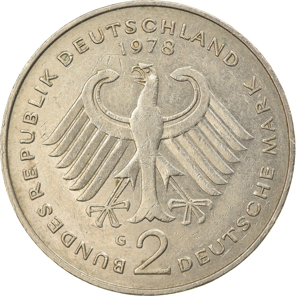 Coin, GERMANY - FEDERAL REPUBLIC, 2 Mark, 1978, Karlsruhe, EF(40-45)