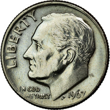 Monnaie, États-Unis, Roosevelt Dime, Dime, 1967, U.S. Mint, Philadelphie, SUP