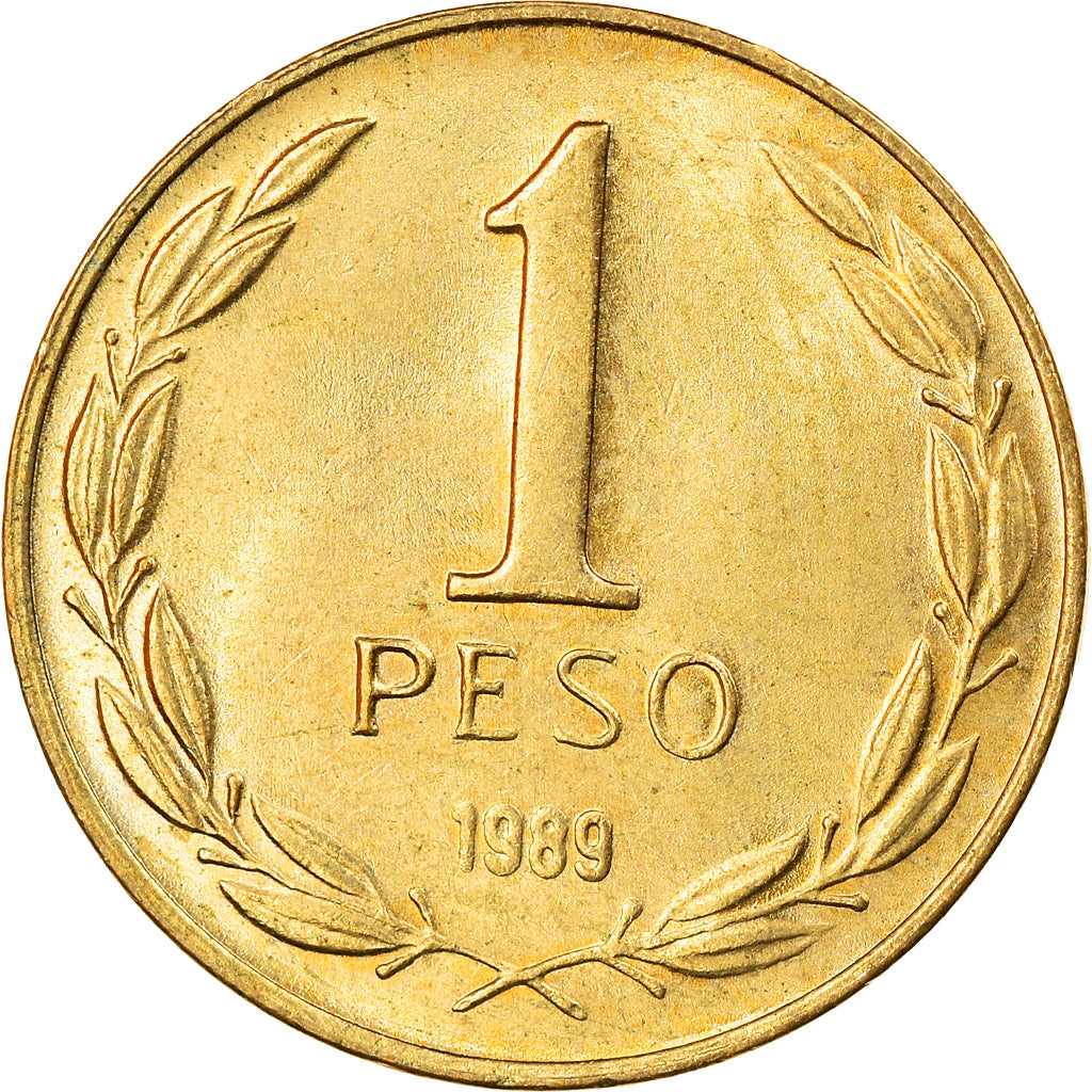 Munten, Chili, Peso, 1989, Santiago, ZF, Aluminum-Bronze, KM:216.2