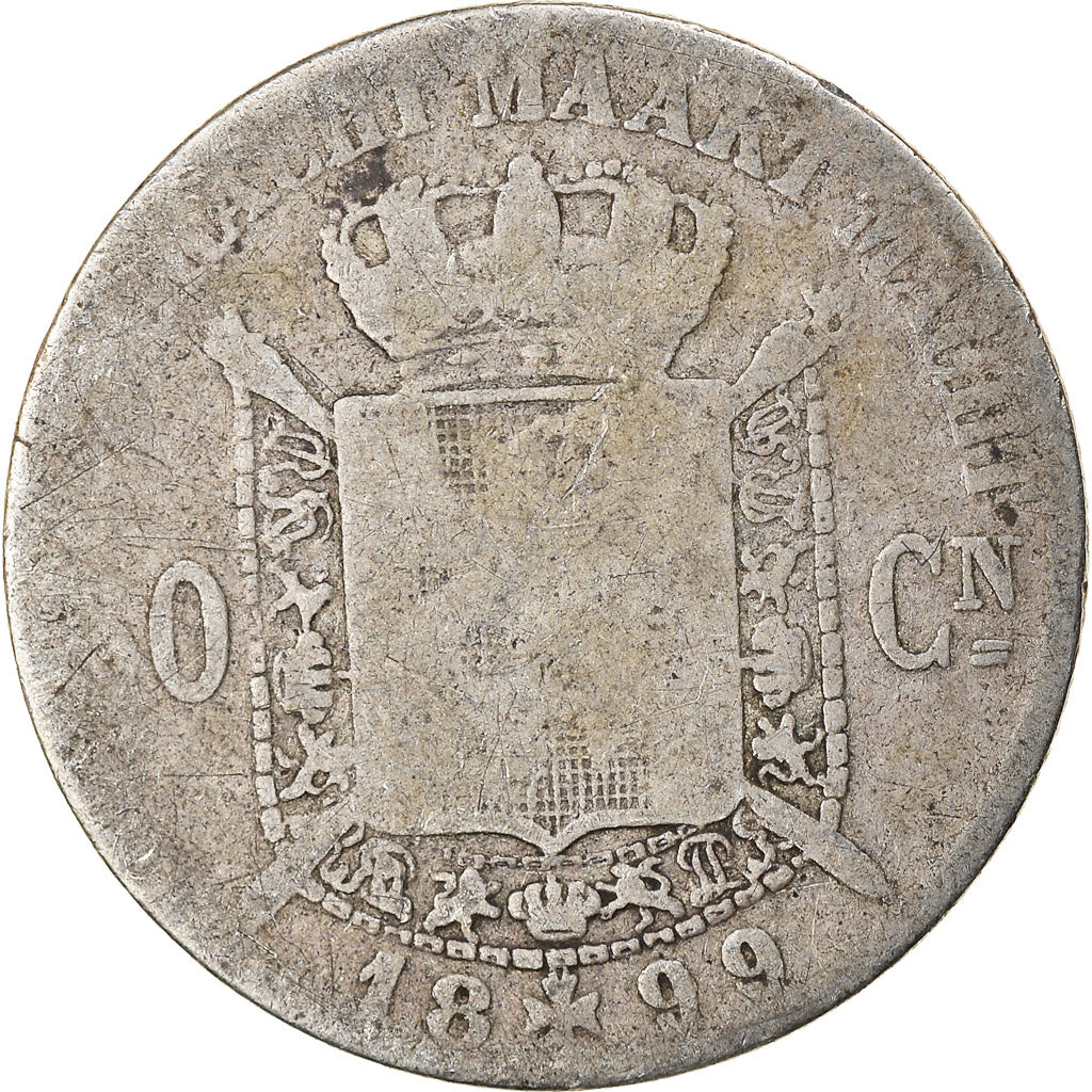 Coin, Belgium, Leopold II, 50 Centimes, 1899, F(12-15), Silver, KM:27