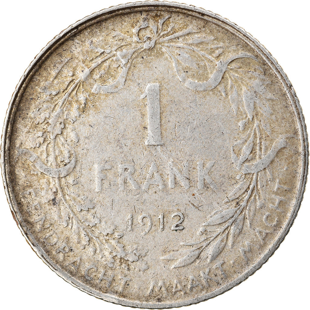 Monnaie, Belgique, Franc, 1912, TB+, Argent, KM:73.1