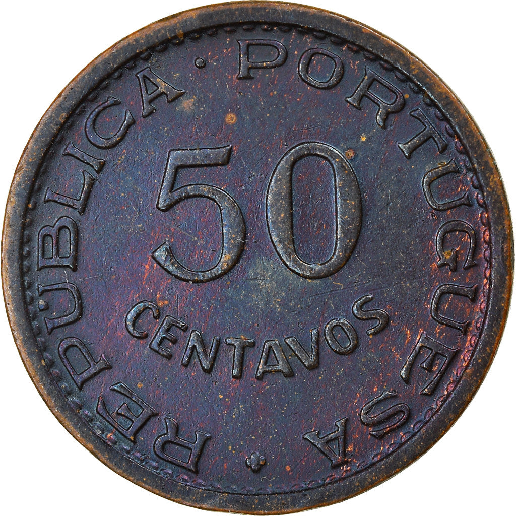 Moeda, Angola, 50 Centavos, 1961, VF(30-35), Bronze, KM:75