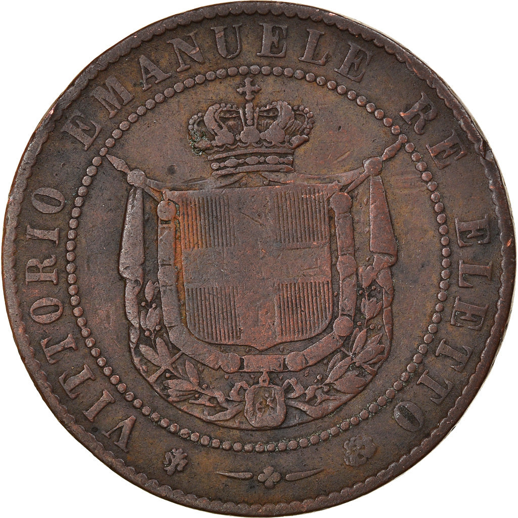 Monnaie, États italiens, TUSCANY, Provisional Government, 5 Centesimi, 1859