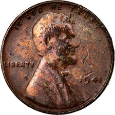 Moneta, USA, Lincoln Cent, Cent, 1941, U.S. Mint, Philadelphia, EF(40-45)