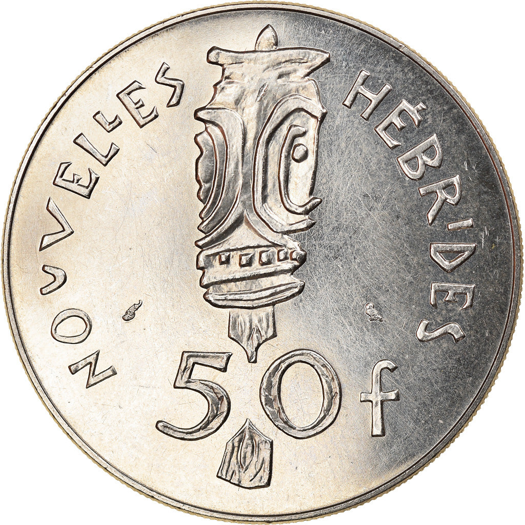 Coin, New Hebrides, 50 Francs, 1972, Paris, EF(40-45), Nickel, KM:E7