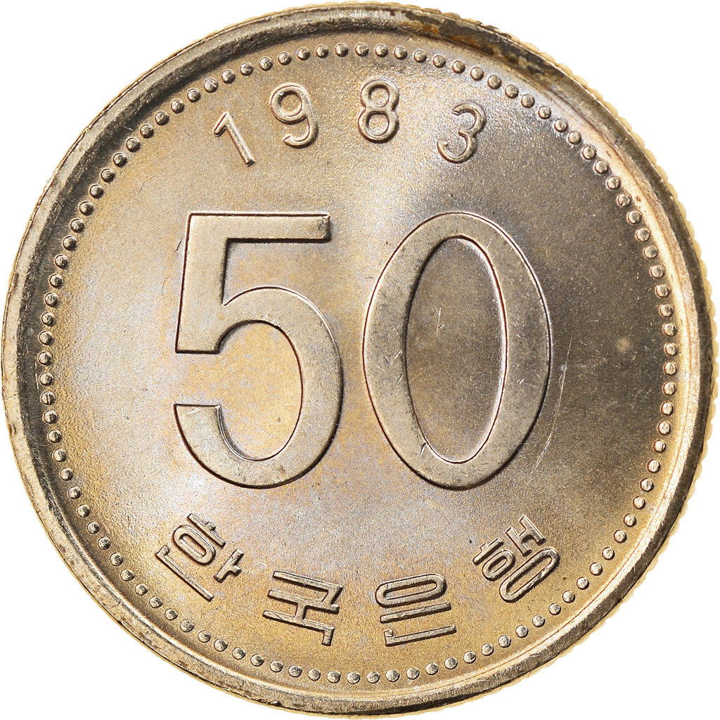 Moneta, COREA DEL SUD, 50 Won, 1983, BB, Rame-nichel-zinco, KM:34
