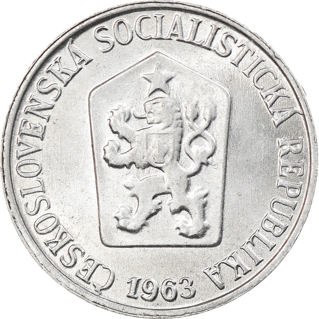 Münze, Tschechoslowakei, Haler, 1963, SS, Aluminium, KM:51
