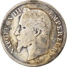 Coin, France, Napoleon III, Napoléon III, 2 Francs, 1866, Paris, VF(30-35)