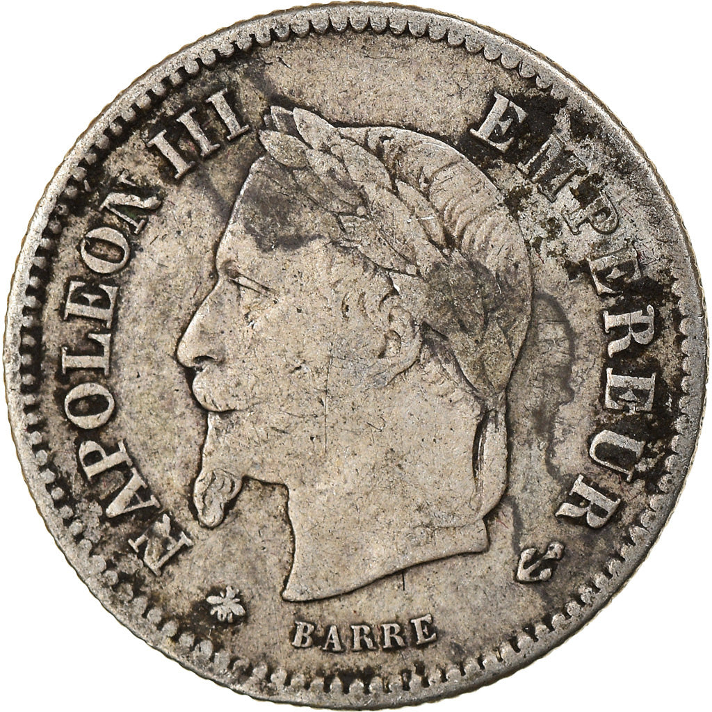 Coin, France, Napoleon III, Napoléon III, 20 Centimes, 1867, Paris, VF(30-35)