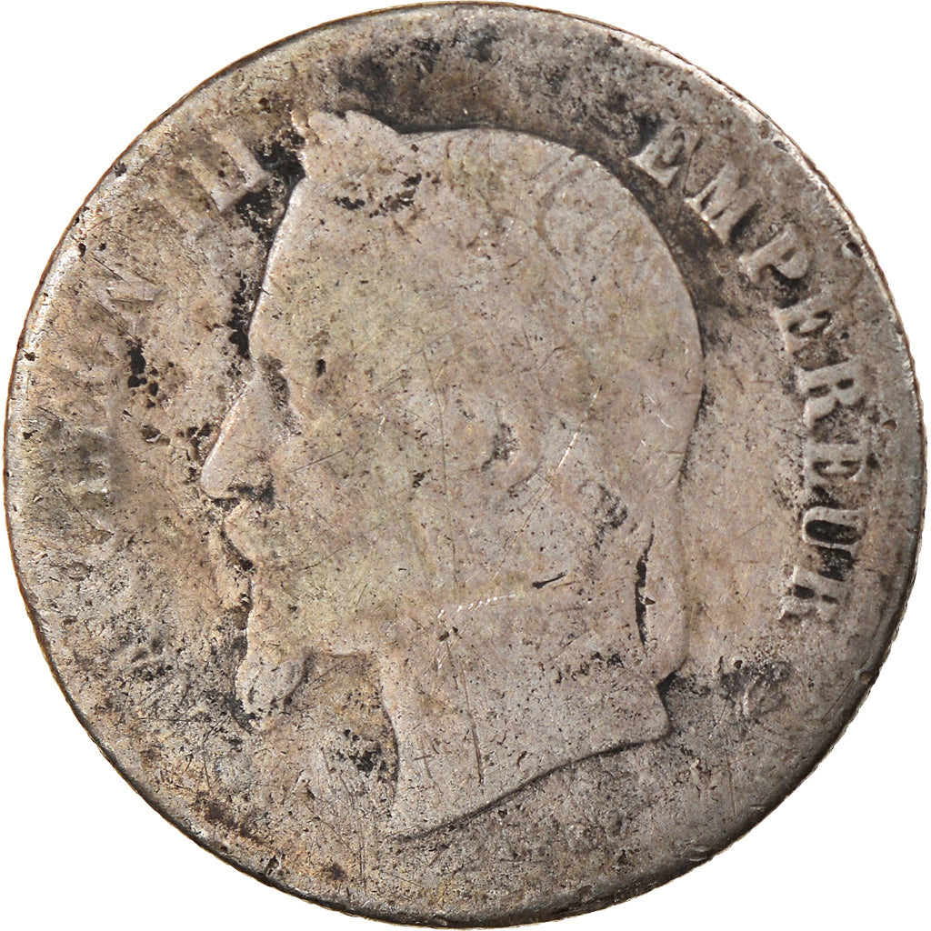 Moneda, Francia, Napoleon III, Napoléon III, 50 Centimes, 1867, Strasbourg, BC