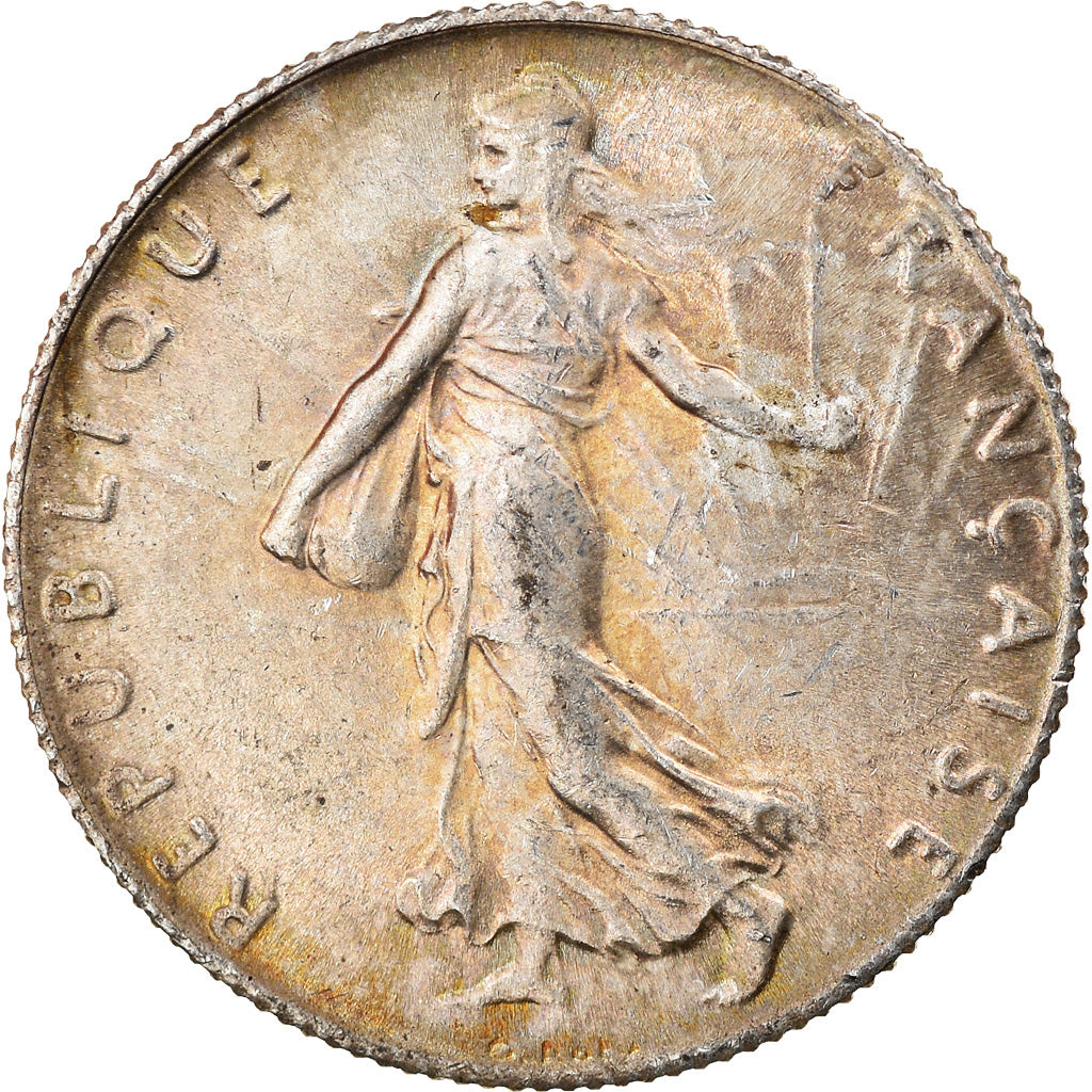 Moneta, Francia, Semeuse, 50 Centimes, 1920, Paris, BB+, Argento, KM:854