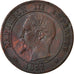 Moneda, Francia, Napoleon III, Napoléon III, 2 Centimes, 1857, Lille, MBC