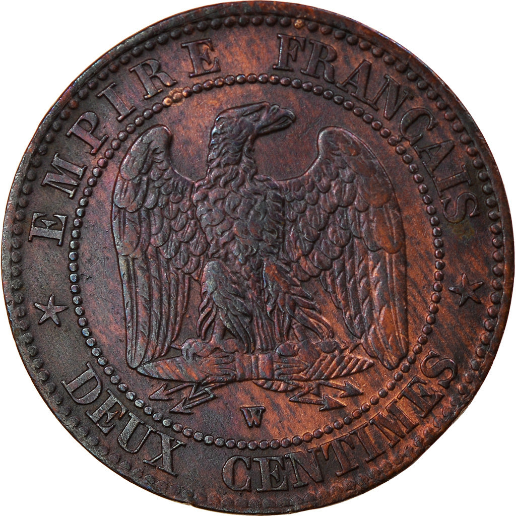 Moneda, Francia, Napoleon III, Napoléon III, 2 Centimes, 1857, Lille, MBC