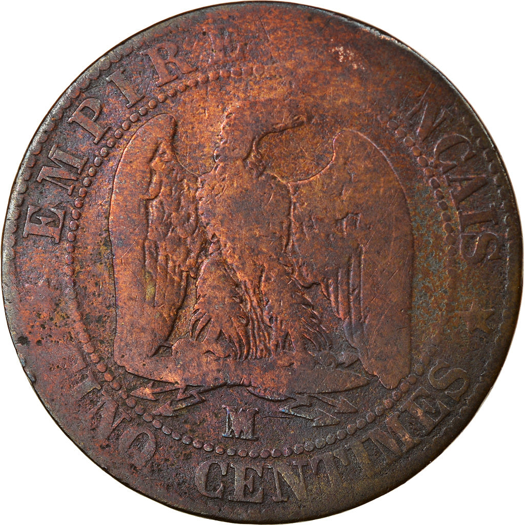 Monnaie, France, Napoleon III, Napoléon III, 5 Centimes, 1855, Marseille, TB+