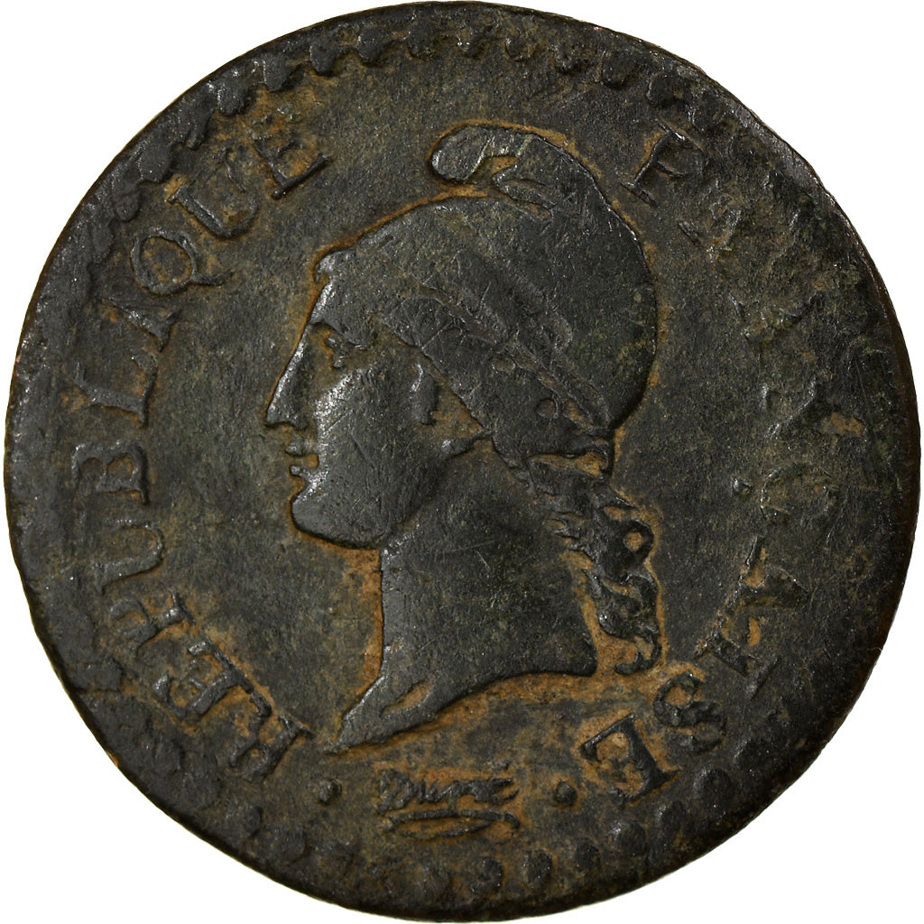 Moneta, Francja, Dupré, Centime, AN 6, Paris, EF(40-45), Bronze, KM:646