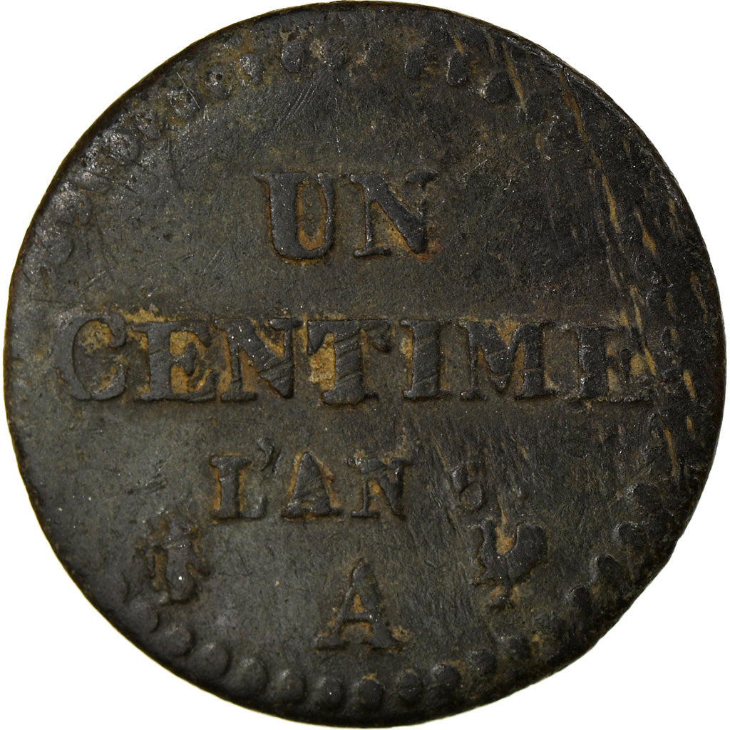 Moneta, Francja, Dupré, Centime, AN 6, Paris, EF(40-45), Bronze, KM:646