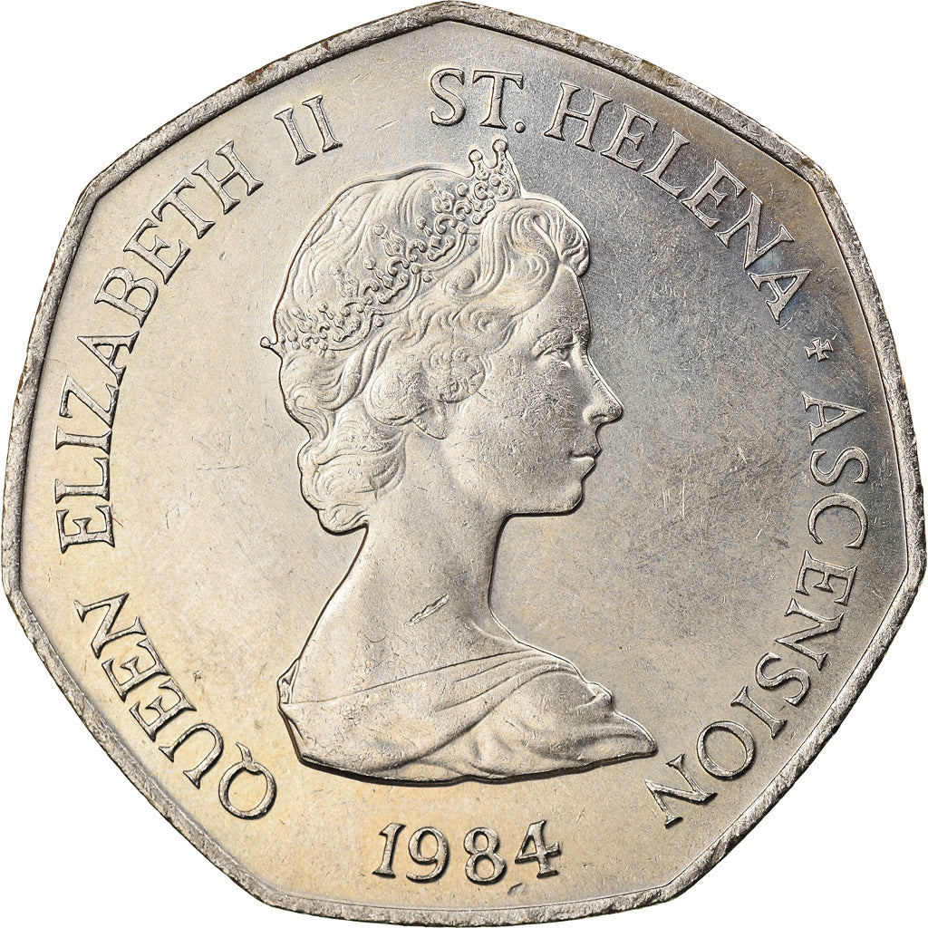 Coin, SAINT HELENA & ASCENSION, Elizabeth II, 50 Pence, 1984, British Royal
