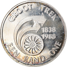 Moeda, África do Sul, Rand, 1988, AU(50-53), Prata, KM:128