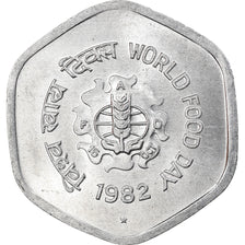 Coin, INDIA-REPUBLIC, 20 Paise, EF(40-45), Aluminum, KM:45