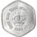 Coin, INDIA-REPUBLIC, 20 Paise, EF(40-45), Aluminum, KM:45