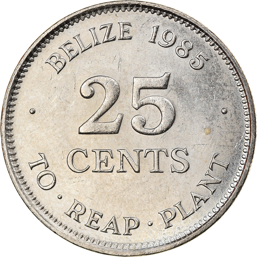 Coin, Belize, 25 Cents, 1985, Franklin Mint, EF(40-45), Copper-nickel, KM:77