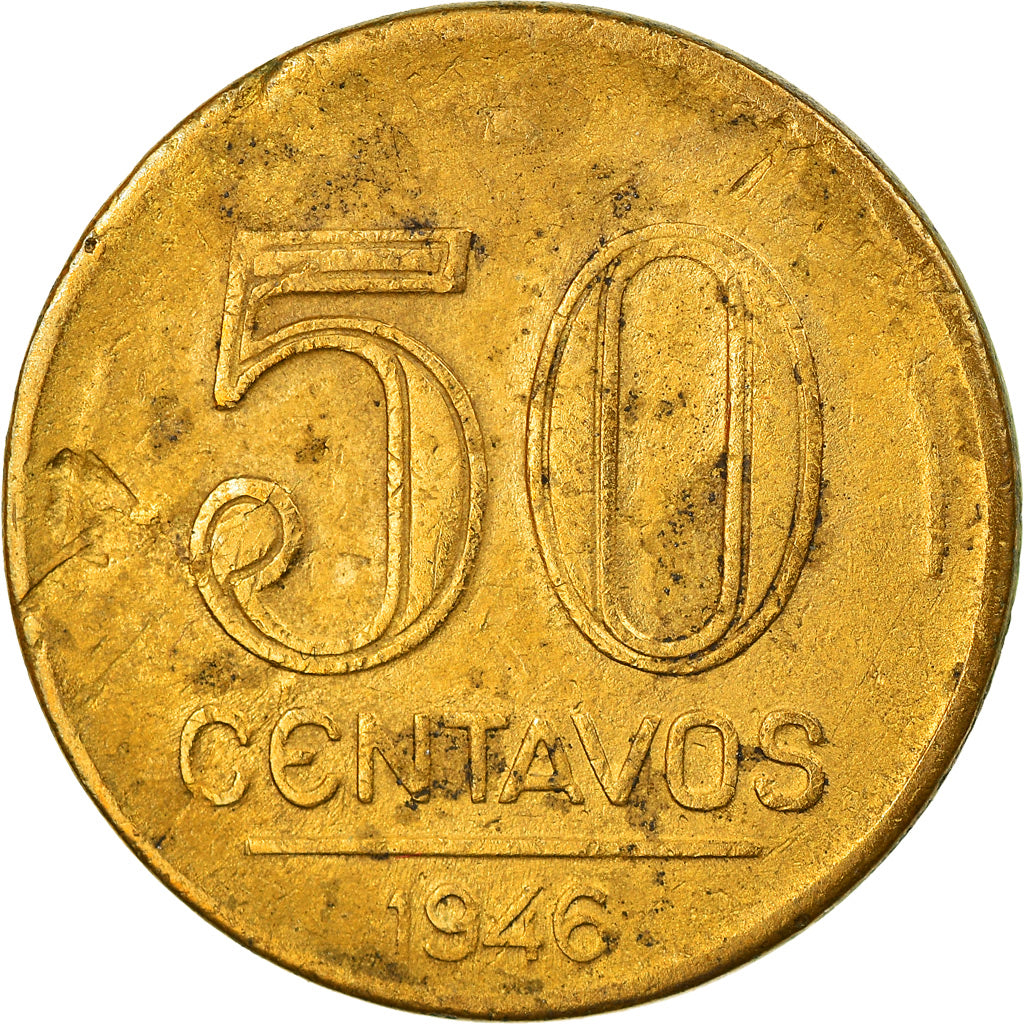 Monnaie, Brésil, 50 Centavos, 1946, TB, Aluminum-Bronze, KM:557a