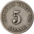 Moneta, NIEMCY - IMPERIUM, Wilhelm I, 5 Pfennig, 1875, Stuttgart, VF(30-35)
