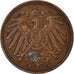 Coin, GERMANY - EMPIRE, Wilhelm II, Pfennig, 1896, Karlsruhe, VF(30-35), Copper