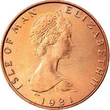 Munten, Eiland Man, Elizabeth II, 1/2 Penny, 1981, Pobjoy Mint, PR, Bronze