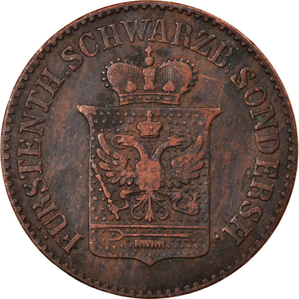 Coin, German States, SCHAUMBURG-LIPPE, Georg Wilhelm, 3 Pfennig, 1858, Berlin